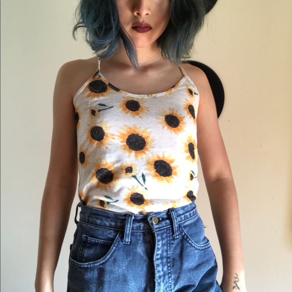 Sunflower printed tank